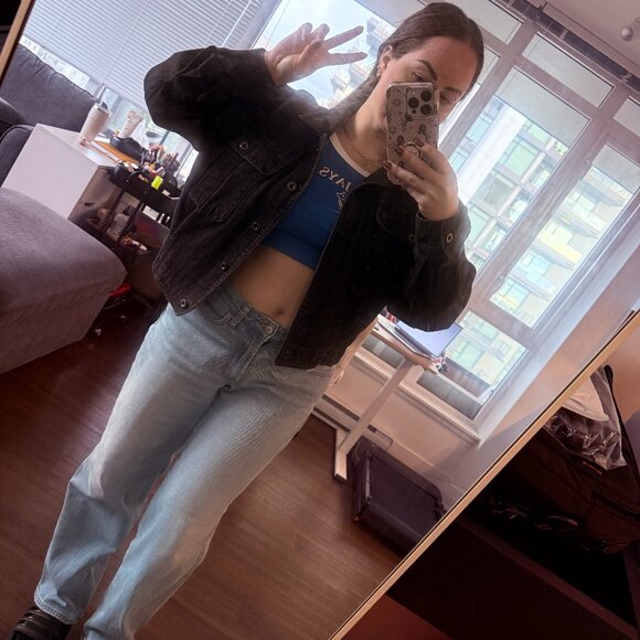 Vintage Calvin Klein Denim Bomber Jacket - Picture 3 of 4